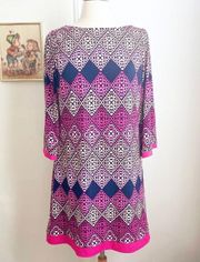 WOMENS Eliza J Multicolor Shift Dress Size 12 Office/Party/Cocktail/Casual
