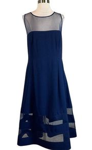 Adrianna Papell Women's Cocktail Dress Size 18 Blue Sleeveless Fit and Flare