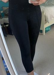 Champion Black Leggings, Cropped, Size Small