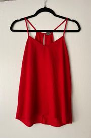 Red Flowy Cami Tank Top