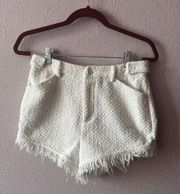 White Tweed Shorts 