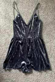 Blue Velvet Romper