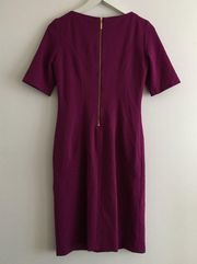 Donna Ricco New York Short Sleeve Sheath Dress Midi Womens Size 4 Lined