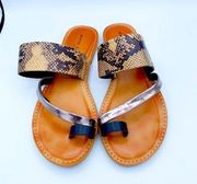 NEW Rock & Candy by ZiGi Billyne Snake Print Sandals 7