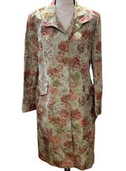 Bill Blass VTG Jacket Jacquard Floral Lined Silk Blend Like New H❤️ST P❣️CK 2/27