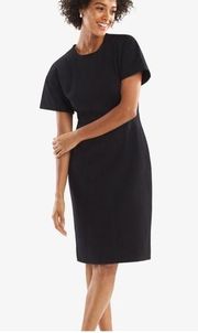 MM Lafleur Gayle Textured Ponte Black Short Sleeve Sheath Dress Size 10