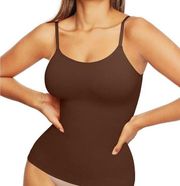 Brown Scoop Neck Compression Cami Control Body Shapewear EUC