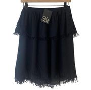 Chaser NWT Revolve Black Tiered fringe skirt medium