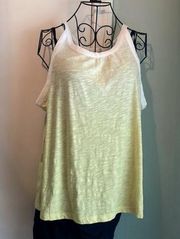 Halston Heritage Ombri Tank Top Yellow M