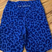 Balance Athletica Lux Vitality Kingdom Panther Water Blue Rider Shorts Size S
