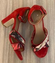 Red Block Heels!