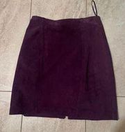 Purple Leather Suede Midi Skirt Size 13 By