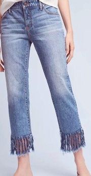 Anthropologie Pilcro Jeans Fringe Ankle Boho Size 26 $138