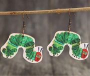 Very Hungry  Dangle Wooden Earrings