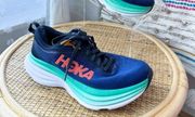 Hoka One One Bondi 8 Outer Space Bellwether Blue Road-Running Sneakers 7 Wide
