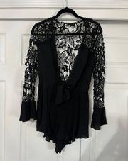 Lace Black Romper