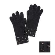 Victorias Secret Studded Gloves BLACK Luxe Gem. NEW!!