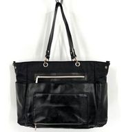 BEIS The Diaper Bag in Black Silver Hardware, Unisex