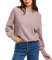 Project Social Silas pale pink thermal waffle top