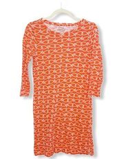 Vineyard Vines Boatneck Printed Dress Red Nautical Size XS