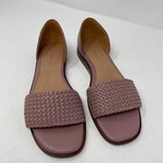 Madewell The Nelda D'Orsay Flats 7.5 Warm Thistle Open Toe Woven Slip On Comfort