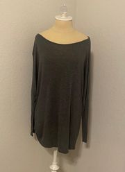 Dark Grey Long Sleeve Top