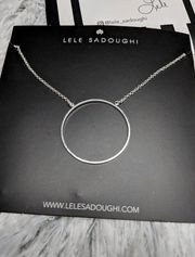 Lele Sadoughi Silver Circle Necklace - O/S - NWT