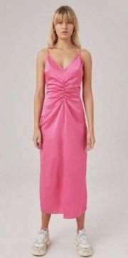 The FIFTH LABELPOPULATION DRESS hot pink MIDI Dress Small NWT