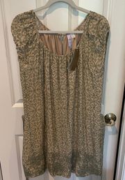 Waist Tie Taupe Dress NWT