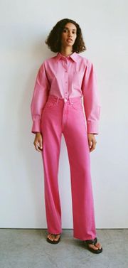 Wide Leg Pink Pants