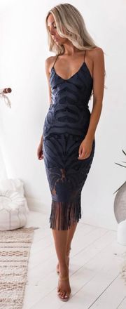 Fringe Midi Dress