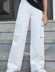 White Cargo Pants