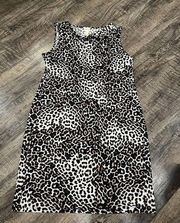 Chicos Women’s Size 2 Cheetah Print Sleeveless MIDI Dress