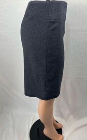 Apt.9 Heather Gray Pencil Skirt with Slit Middle Back and Zip Back - Size 6