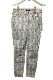 NYDJ Ami Skinny Lift Tuck Womens size 2 stretch High Rise snakeskin animal print