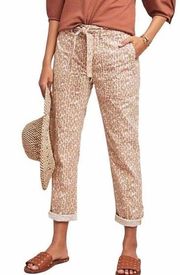 Anthropologie The Wanderer Boyfriend Trendy Casual Pants Leopard Utility Trouser