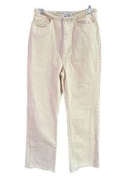 WeWoreWhat Cream Wide Leg High Rise Jeans Women's Size 29