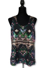 Charming Charlie Sequin Multicolor Tank Top