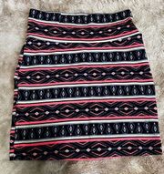 NWT Charlotte Russe Aztec Print Bodycon Mini Pencil Skirt