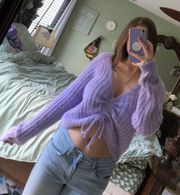 Purple Fuzzy Sweater 