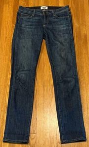 Paige Women’s Skyline Skinny Stretch Blue Denim 5-Pocket Jeans Size 27