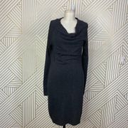 JAMES PERSE Cowl Neck Dress Heathered Black