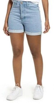 cross colours NWT Cuffed Denim Shorts Vintage Hip Hop Retro Womens Sz 28 Hi Rise