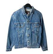 90s Vintage Harley Davidson Motorcycles Womens Medium Blue Denim Jacket Eagle M