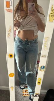 Flowy Light Wash Jeans