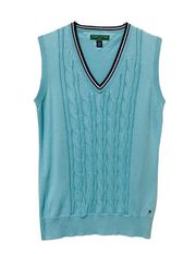 Aqua Blue V-neck Sweater Vest