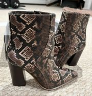 Snake Skin Booties