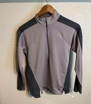 Patagonia Performance Base Layer Top Jacket Women's Medium Gray Light Purple Moc