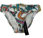 La Blanca Swimsuit Banded Bottom Women's Size 8 Paisley Multicolor UPF 50