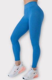 JoyLab | High-Rise Ribbed Seamless Leggings | Blue | Medium